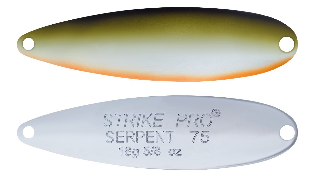 Блесна колеблющаяся Strike Pro Serpent Double 75M незацейпляка-двойник, 18,0 гр. 7,5 см. (ST-010BD#A122E-CP, )