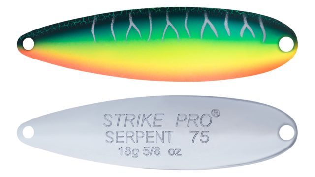 Блесна колеблющаяся Strike Pro Serpent Double 75M незацейпляка-двойник, 18,0 гр. 7,5 см. (ST-010BD#A223S-RP-CP, )