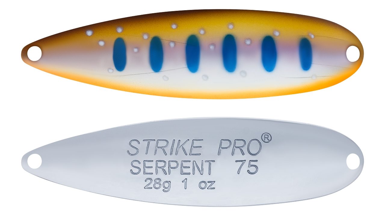 Блесна колеблющаяся Strike Pro Serpent Treble 75H тройник, 28.0 гр, 7.5 см (ST-010B2#A142-264-CP, 75 мм, 28 гр)