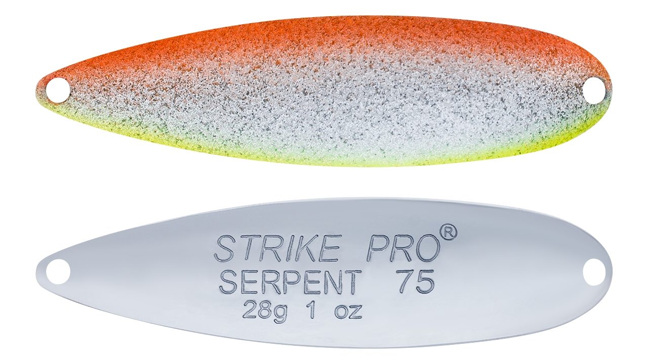 Блесна колеблющаяся Strike Pro Serpent Treble 75H тройник, 28.0 гр, 7.5 см (ST-010B2#A197-CP, 75 мм, 28 гр)