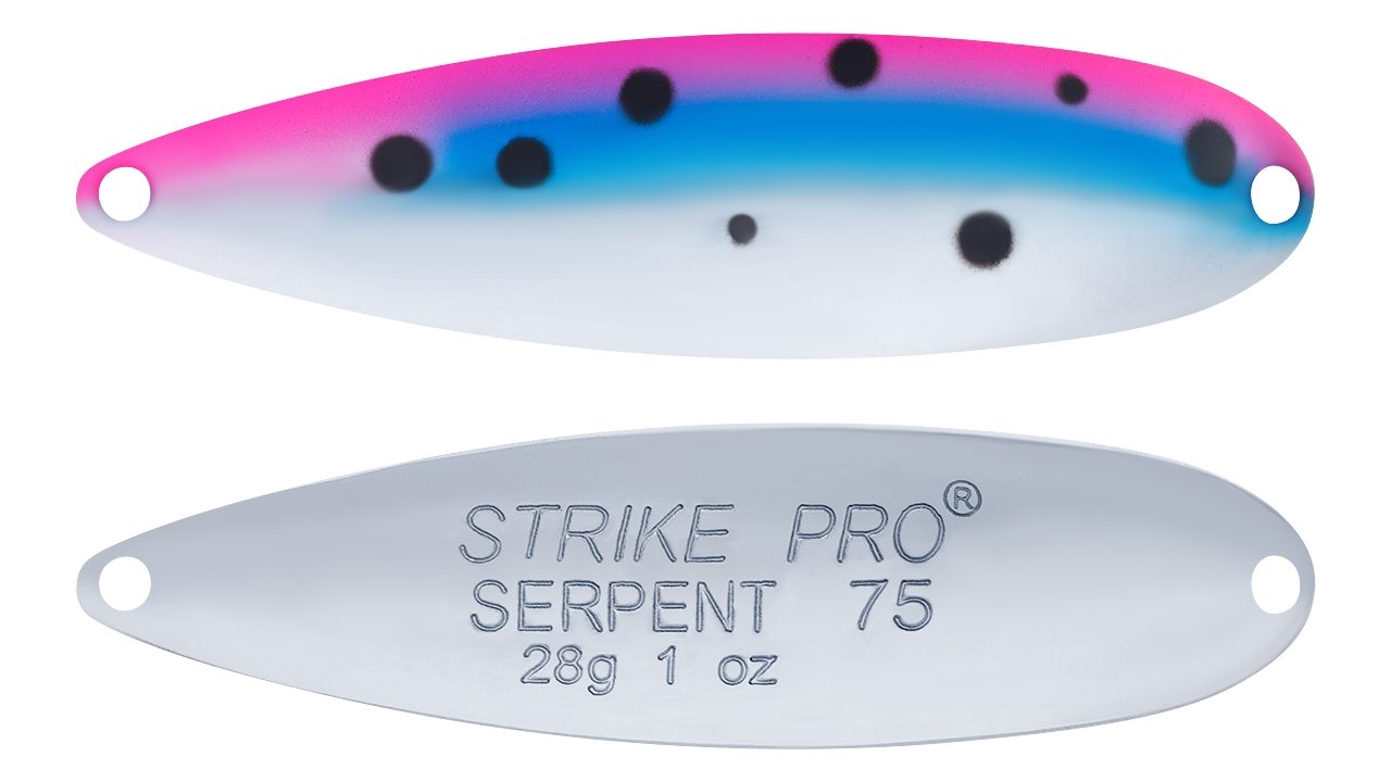 Блесна колеблющаяся Strike Pro Serpent Treble 75H тройник, 28.0 гр, 7.5 см (ST-010B2#A93E-CP, 75 мм, 28 гр)