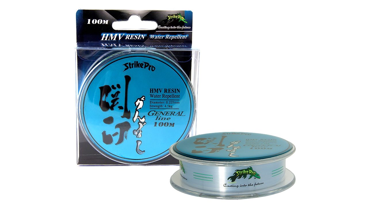 Леска Strike Pro General Line Blue 0,225mm 4,5kg 100m (, )