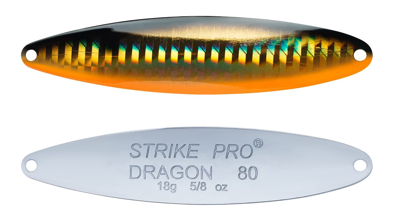 Блесна колеблющаяся Strike Pro Dragon Double 80M двойник-незацепляйка, 18.0гр, 8.0см (ST-07FD#613-713-CP, )