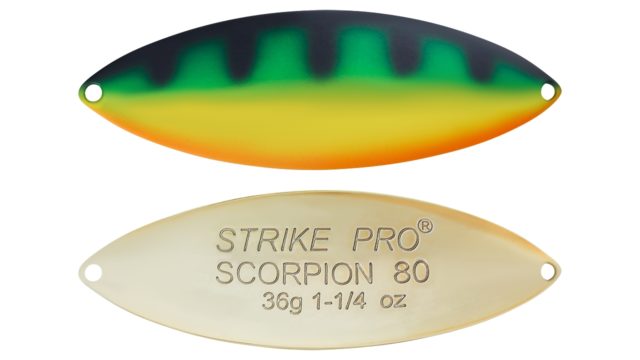 Блесна колеблющаяся Strike Pro Scorpion Treble 70H тройник, 28.0гр, 7.0см (ST-08B2#A45E-GP, )