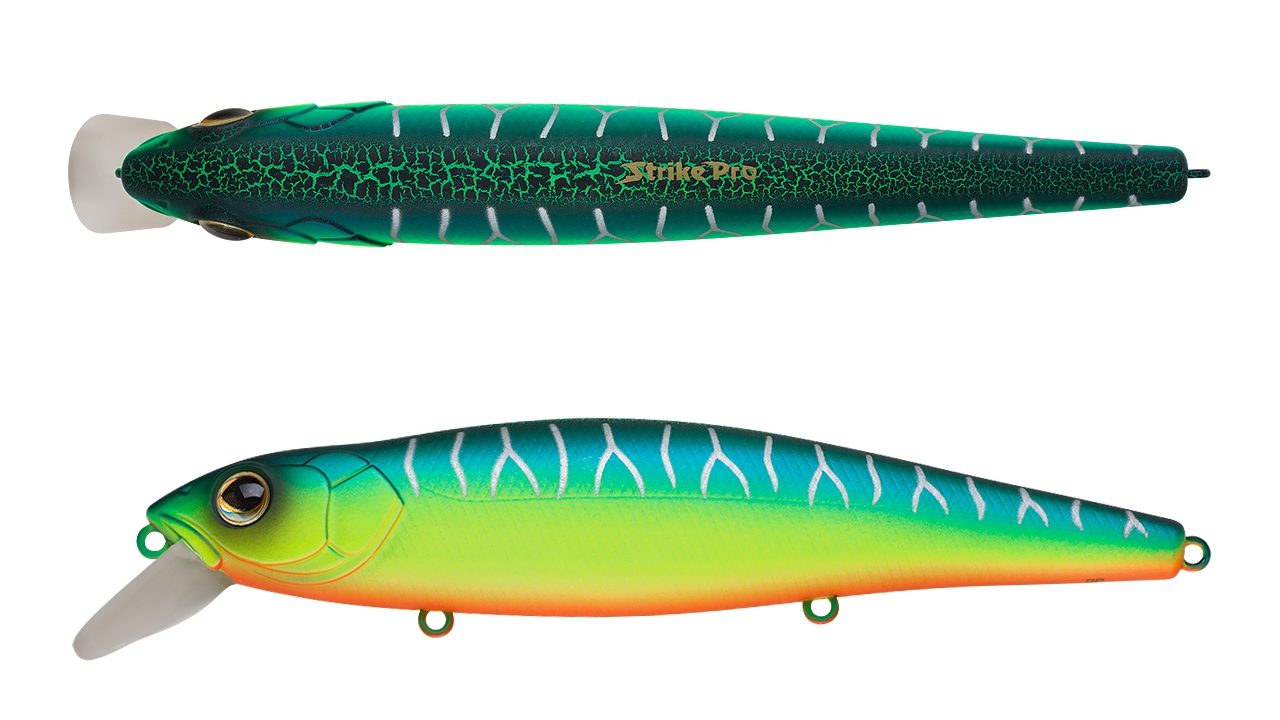 Минноу Strike Pro Jer-O Minnow 130 A223S-RP (EG-039SP#A223S-RP, 130 мм, 27.8 гр, нейтральный, 1.5-2.5 м)