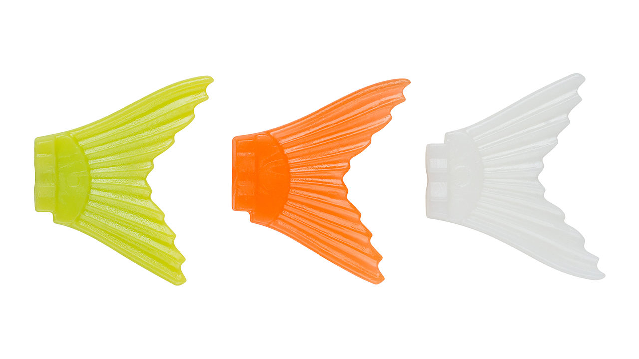 Хвост для воблера Glider 105 (желтый, оранжевый, белый светящийся) 3шт. (EG-157-TAIL, )