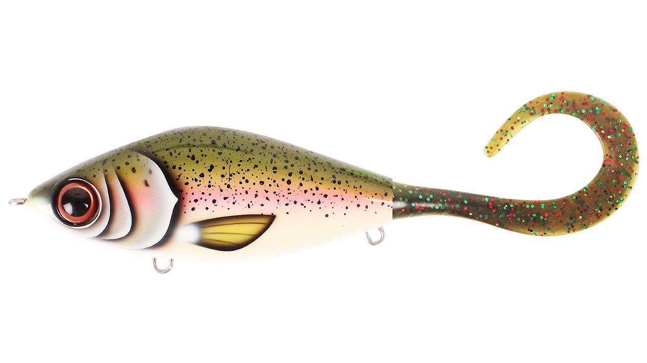 Джеркбейт Strike Pro Guppie Jr Rainbow - Mossgreen Glitter тонущий 11см 70гр (EG-208A#TR-010, )