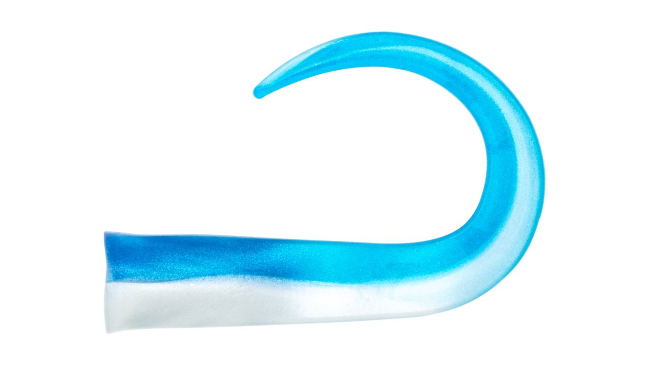 Хвосты Svartzonker McTail Glide Tail Junior 12см 3,5гр 3шт - C14 Blue/Pearl White (106514, )