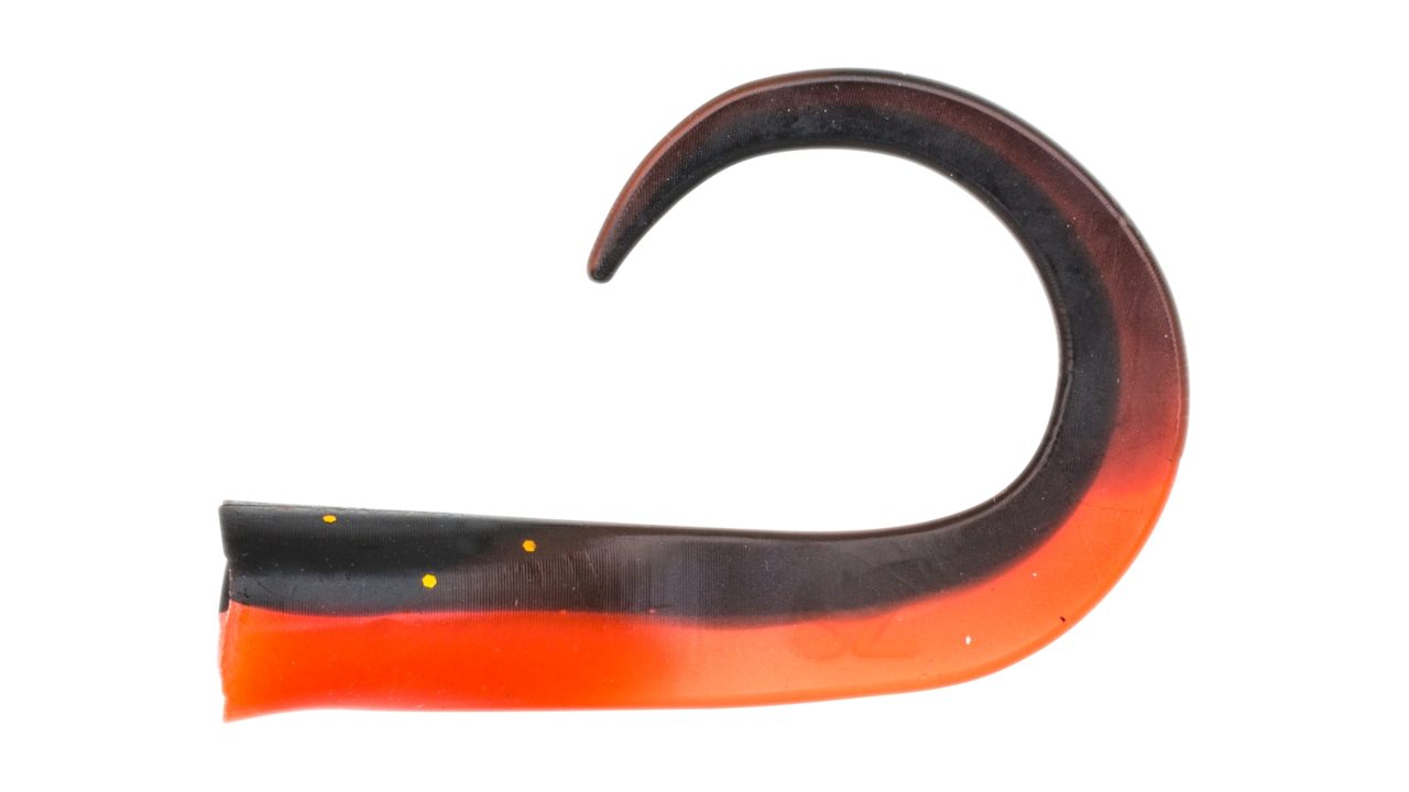 Хвосты Svartzonker McTail Glide Tail Junior 12см 3,5гр 3шт - C15 Black/Fl. Red (106515, )
