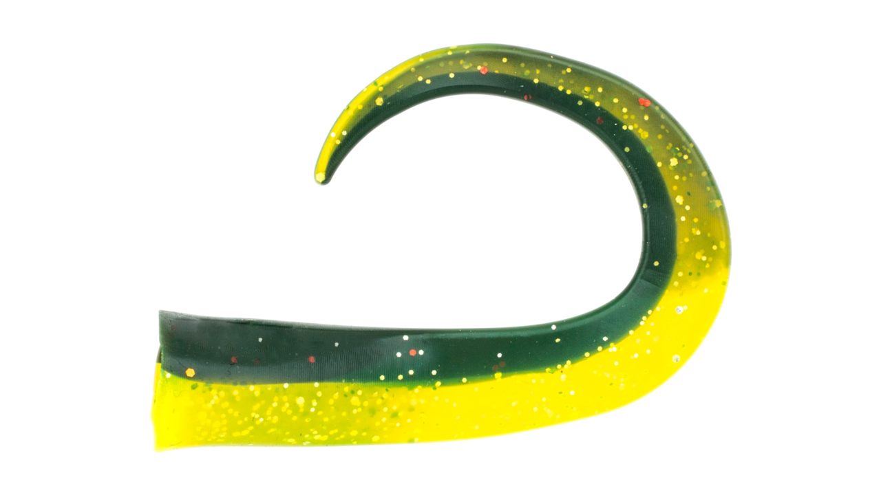 Хвосты Svartzonker McTail Glide Tail Junior 12см 3,5гр 3шт - C22 Black/Chartreuse (106522, )