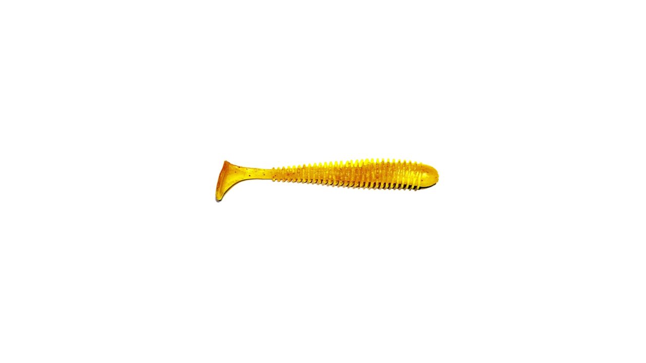 Виброхвост-турбо Takedo TKS3101 7,5см. цвет К027 оранжевый с бл./желтый(8 шт) (TKS3101#K027, )