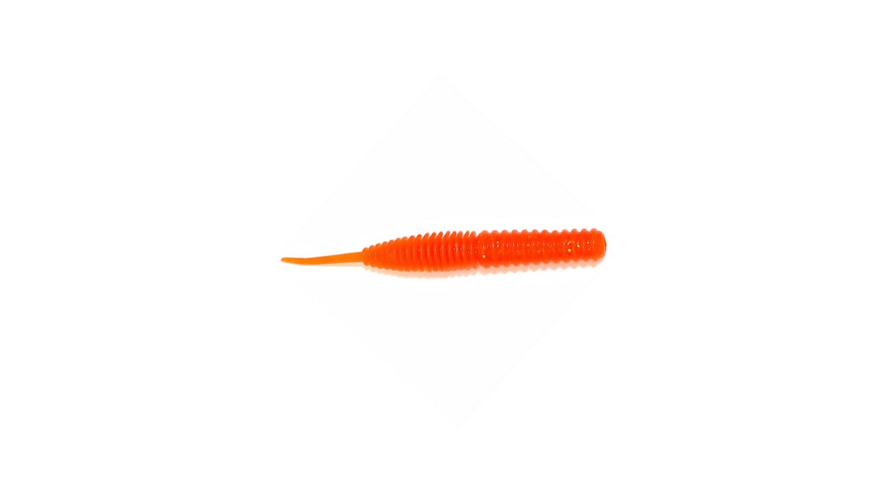 Червь плавающий Takedo TKS2116 10см. F004 оранжевый с блестками(6 шт) (TKS2116#F004, )