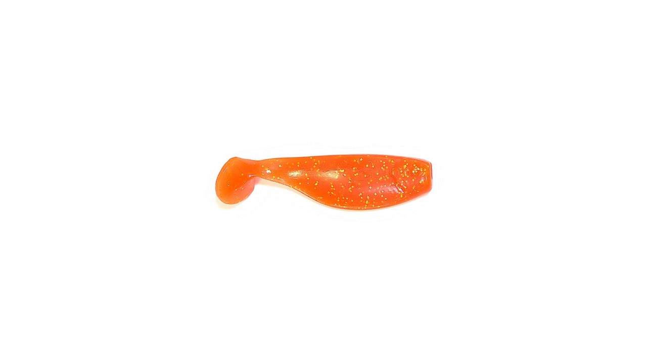 Виброхвост плавающий Takedo TKS2893 6,0см. F004 оранжевый с блестками(6 шт) (TKS2893#F004, )