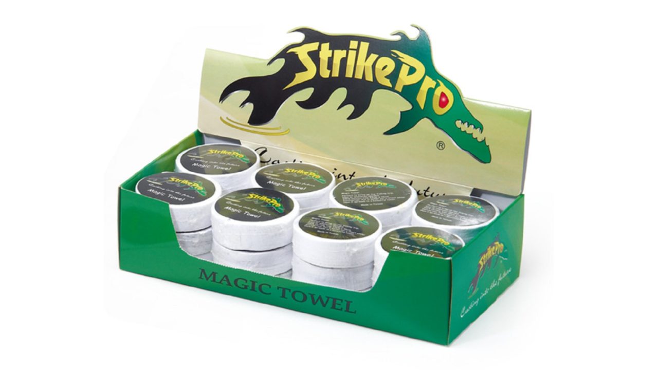 Полотенце с логотипом STRIKE PRO (зеленые и белые) (, )
