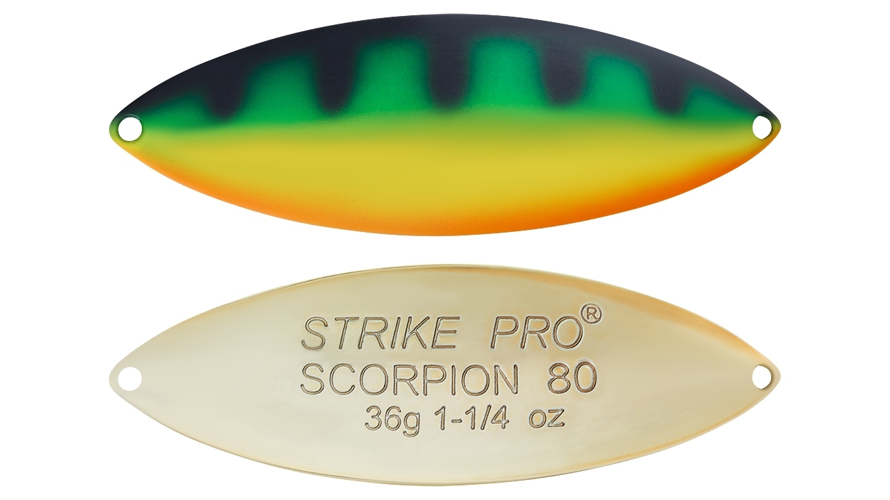 Блесна колеблющаяся Strike Pro Scorpion Treble 80H тройник, 36.0гр, 8.0см (ST-08C2#A45E-GP, )