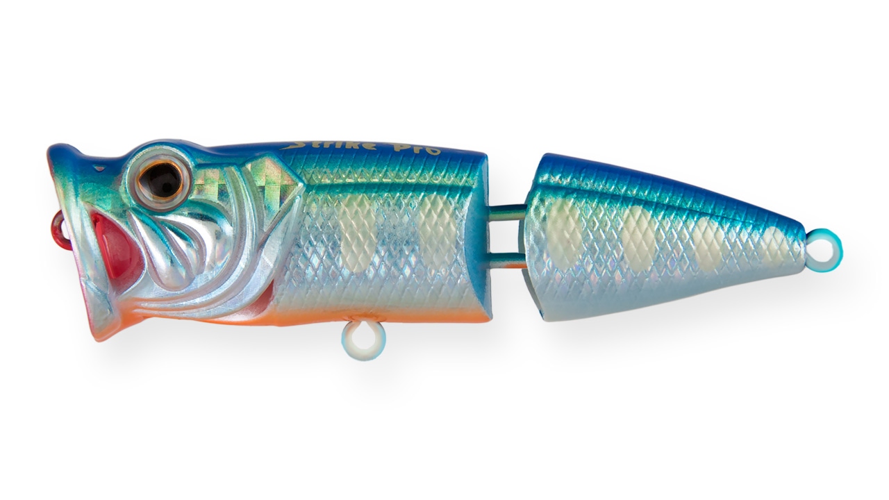 Поппер составной Strike Pro Pike Pop Joint 75 A150-713 (SH-002CJ#A150-713, 75 мм, 11 гр, плавающий) Поппер составной Strike Pro Pike Pop Joint 75 A150-713 (SH-002CJ#A150-713, 75 мм, 11 гр, плавающий)